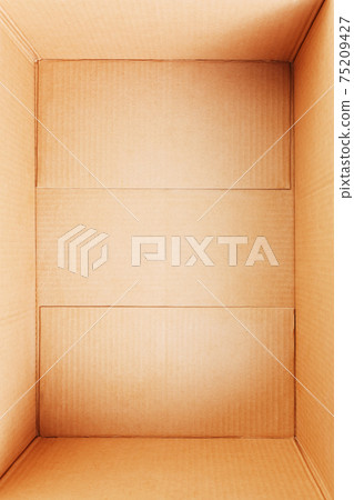 Empty cardboard box, inside view pen cardboard box 75209427