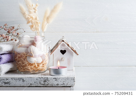 Spa composition with bath bomb hearts 75209431