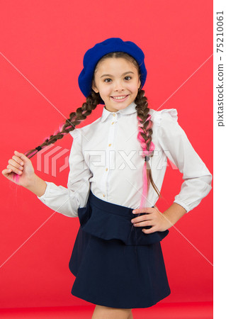 Do you speak french. School fashion concept. Schoolgirl  75210061