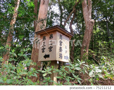 Destination information board of Munakata Taisha 75211212