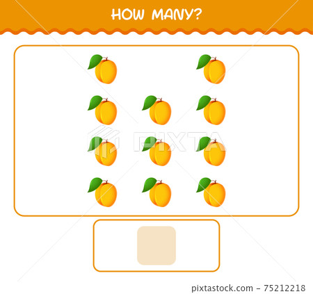 How many cartoon apricot. Counting game. Educational game for pre shool years kids and toddlers How many cartoon apricot. Counting game. Educational game for pre shool years kids and toddlers 75212218
