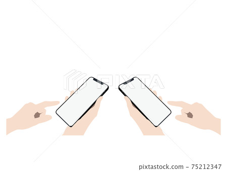 Hand to operate smartphone Hand to operate smartphone 75212347
