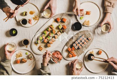 Quarantine Japanese sushi dinner from delivery or 75212413