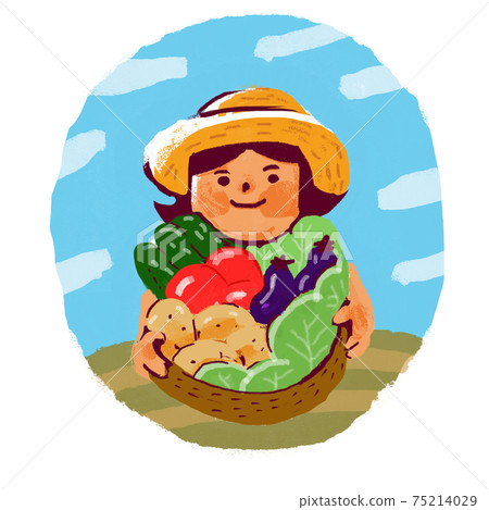 一籃子蔬菜的女人 75214029