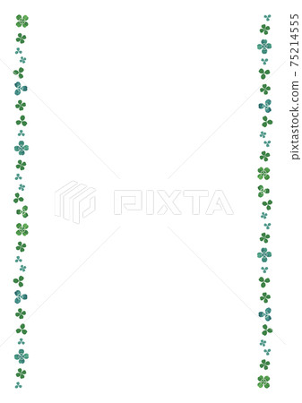 Clover watercolor material Left and right decorative frame (vertical A3 / A4 ratio) 75214555