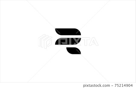 Letter R Monogram Logo Design Minimal Icon With Black Color 75214904