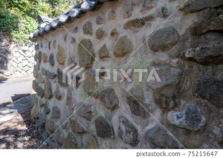 Cobblestone earthen wall 75215647