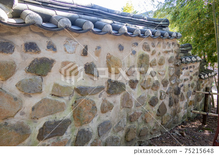 Cobblestone earthen wall 75215648