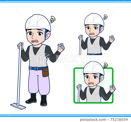 施工現場的工人 施工現場的工人 75216034