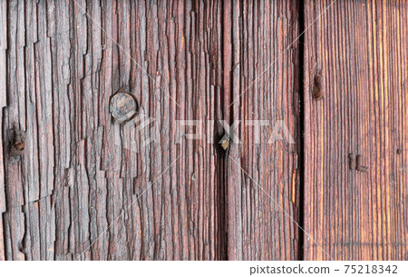 The old wood texture with nail, holes, bitches and The old wood texture with nail, holes, bitches and 75218342