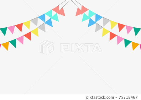 Triangular flag colorful garland flag Triangular flag colorful garland flag 75218467