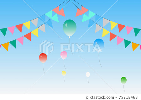 Triangular flag colorful garland flag Triangular flag colorful garland flag 75218468