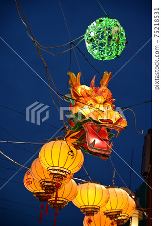 Yokohama Chinatown decoration to celebrate the Chinese New Year Yokohama Chinatown decoration to celebrate the Chinese New Year 75218531