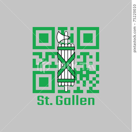 QR code set the color of Sankt Gallen flag, The canton of Switzerland. QR code set the color of Sankt Gallen flag, The canton of Switzerland. 75220010