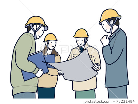 總承包商工作服頭盔施工現場男女隊 75221494