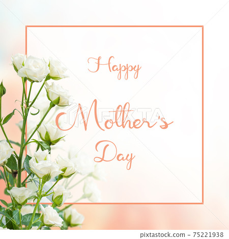 Greetings card with roses flowers for Happy Mothers Day Greetings card with roses flowers for Happy Mothers Day 75221938