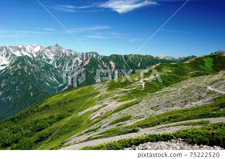 從長嶽山步道看到的夏季Yarigatake 75222520