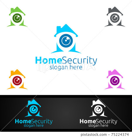 Camera CCTV Home Security Logo for Network, Internet, Monitoring, and Alarm 75224374