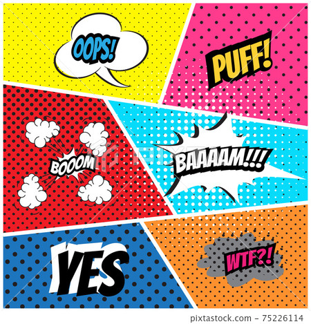 Comics style template background Comics style template background 75226114