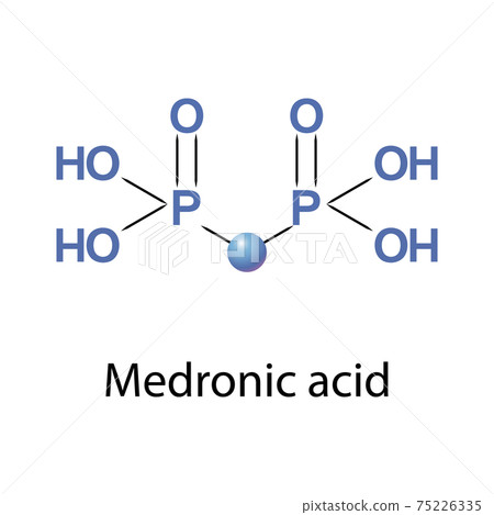 Medronic acid, methylene diphosphonate, is the smallest bisphosphonate. 75226335