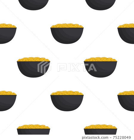 Illustration on theme Irish holiday St Patrick day, seamless pot of coins Illustration on theme Irish holiday St Patrick day, seamless pot of coins 75228049