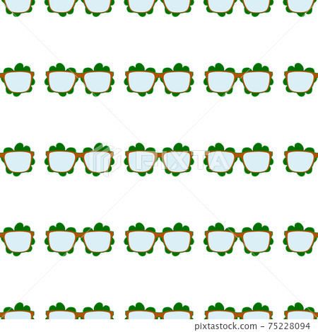 Illustration on theme Irish holiday St Patrick day, seamless eyeglasses 75228094
