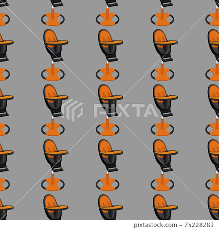 Illustration on theme colorful modern child high chair Illustration on theme colorful modern child high chair 75228281