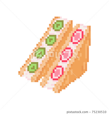 Pixel bread for game assets Royalty Free Vector Image