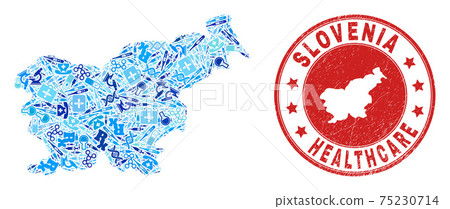 Health Care Treatment Mosaic Slovenia Map and Rubber Doctor Rubber Stamp Health Care Treatment Mosaic Slovenia Map and Rubber Doctor Rubber Stamp 75230714