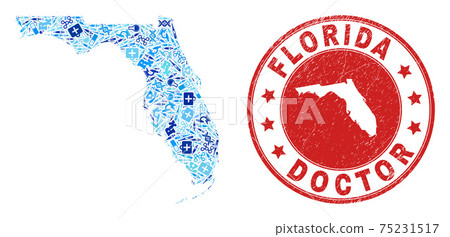 Medical Inoculation Mosaic Florida State Map and Rubber Health Care Rubber Stamp Medical Inoculation Mosaic Florida State Map and Rubber Health Care Rubber Stamp 75231517