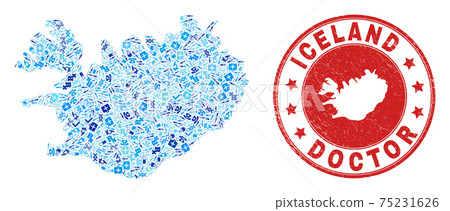 Healthcare Vaccination Mosaic Iceland Map and Watermark Healtcare Watermaek Healthcare Vaccination Mosaic Iceland Map and Watermark Healtcare Watermaek 75231626