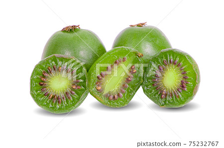 mini kiwi fruit an isolated on white background 75232767