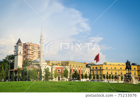 Skanderbeg Square in Tirana, the capital of Albania 75233076