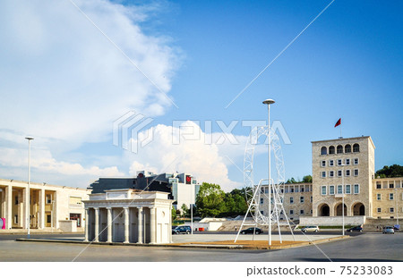 Cityscape of Tirana, the capital of Albania 75233083