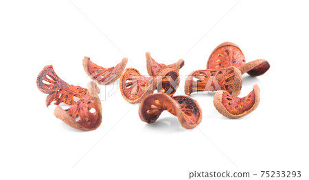 dried quince slices isolated on white background 75233293