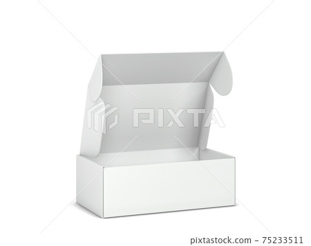 Blank tuck in flap packaging box mockup Blank tuck in flap packaging box mockup 75233511