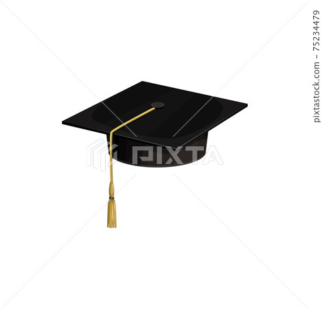 Cap hat of university academic student, college 75234479