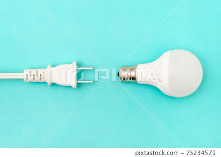Image of using electricity (light bulb and power plug) Image of using electricity (light bulb and power plug) 75234571