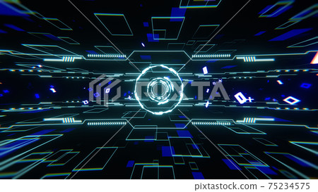 Cyberspace Digital Tunnel Blue [There is another Ver] 75234575