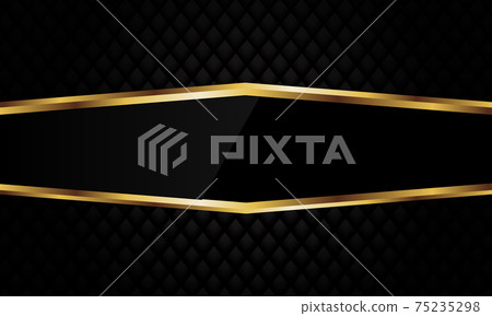 Abstract gold line hexagon black banner glossy on dark diamond pattern design modern luxury futuristic background vector illustration. 75235298