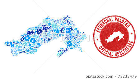 Health Care Vaccination Mosaic Arunachal Pradesh State Map and Scratched Doctor Watermaek Health Care Vaccination Mosaic Arunachal Pradesh State Map and Scratched Doctor Watermaek 75235479