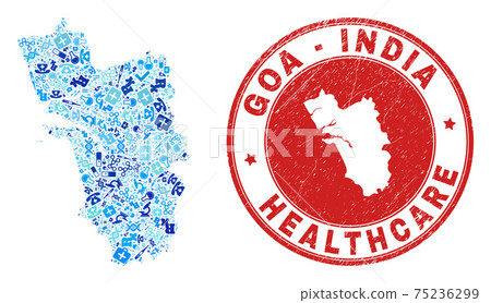 Health Care Treatment Mosaic Goa State Map and Scratched Health Care Stamp Seal Health Care Treatment Mosaic Goa State Map and Scratched Health Care Stamp Seal 75236299