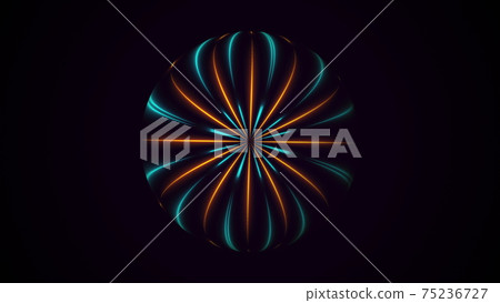 Sphere with surface with neon effect are in... - Stock Illustration ...