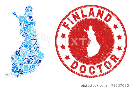Medicare Injection Mosaic Finland Map and Rubber Healtcare Rubber Stamp Medicare Injection Mosaic Finland Map and Rubber Healtcare Rubber Stamp 75237050