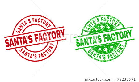 SANTA'S FACTORY Round Stamp Seals with Scratched Texture 75239571