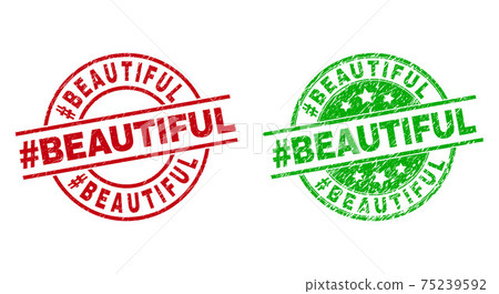 #BEAUTIFUL Round Seals with Unclean Surface - Stock Illustration ...