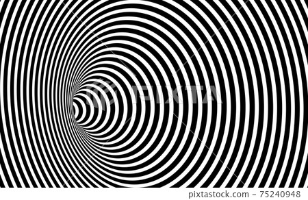 Wormhole Optical Illusion, Geometric Black and White Abstract Hypnotic Worm Hole Tunnel, Abstract Twisted Vector Illusion 3D Optical Art background Wormhole Optical Illusion, Geometric Black and White Abstract Hypnotic Worm Hole Tunnel, Abstract Twisted Vector Illusion 3D Optical Art background 75240948