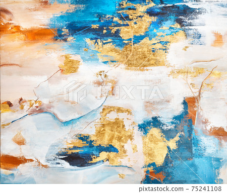 Beautiful color and texture of abstract color pattern on canvas in avant-garde style. Beautiful color and texture of abstract color pattern on canvas in avant-garde style. 75241108