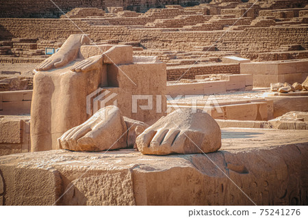 The necropolis of Sheikh Abd al-Qurna, or the Valley of the Nobles, on the western bank of the Nile, near the modern city of Luxor 75241276