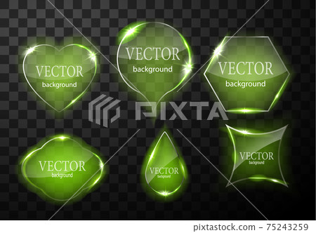 Glass vector button plane. Easy editable background 75243259